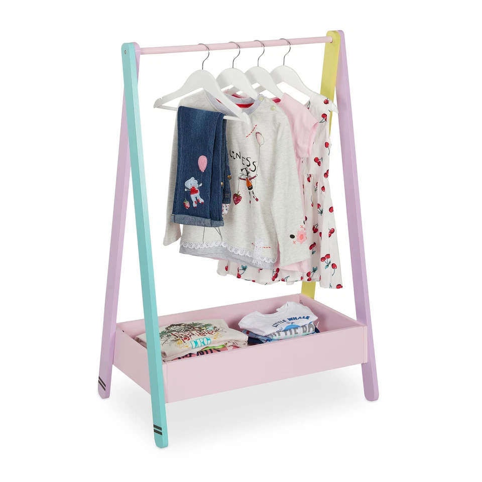 Kleiderständer kinder  Standgarderobe für Kinderzimmer bunt stabil farbenfroh - Bild 1 von 4