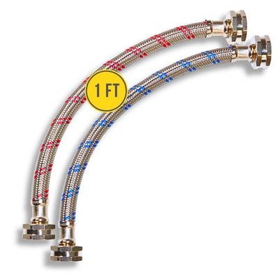 Short Washing Machine Hoses (1FT) - OCT Connect for Easy & Secure Tightening ...