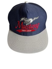 Vintage 1994 Ford Mustang 30th Anniversary Hat Snapback Cap USA Made Navy Canvas