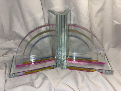 Rainbow Glass Bookends Max Studio
