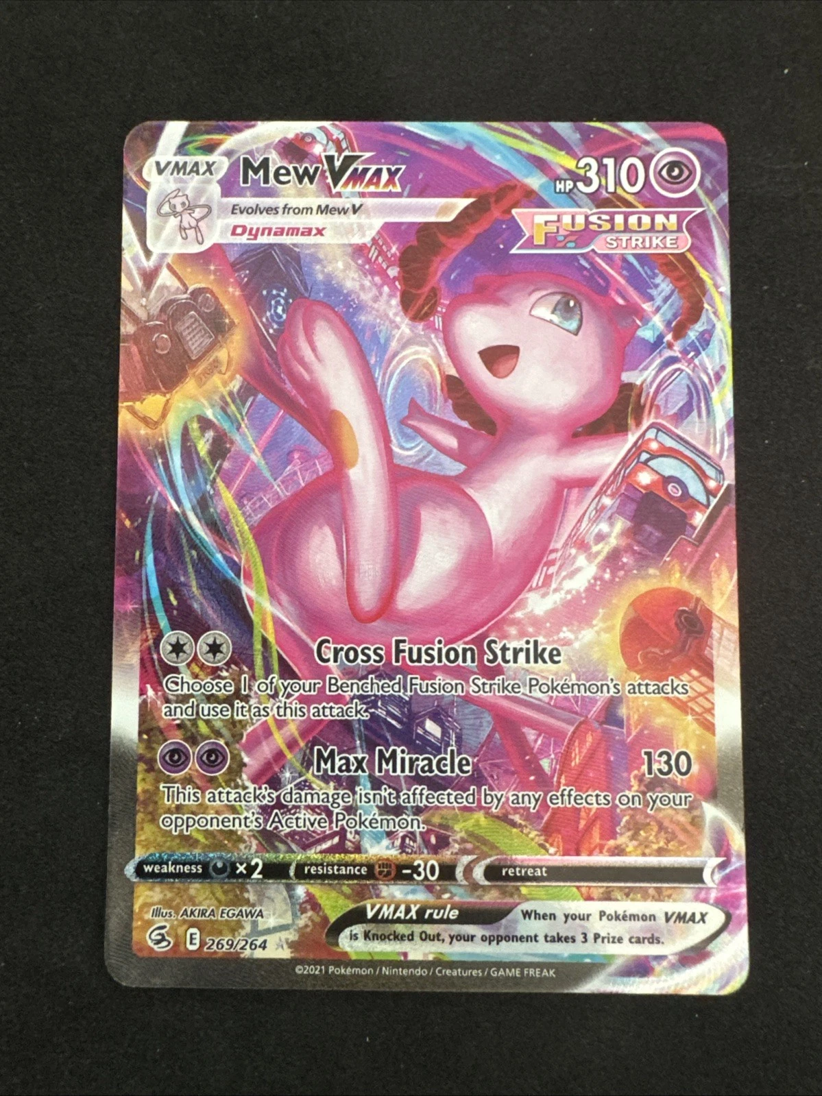 2021 Pokemon SWSH Fusion Strike Mew VMAX #269/264