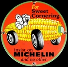 Vintage Michelin Tires Enamel Metal Porcelain Sign For Sweet Cornering Bibendum