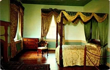Chief Vann House Georgia Green and Gold Bedroom Postcard Unposted