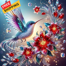 Hummingbird Diamond Art Kits for Adults,5D Full Round 12 X 12 inches, Bird