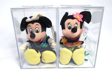 Vintage Disney Hawaii Mickey  Minnie Tourist Plush Set   1997   With Tags
