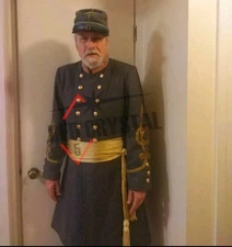 Confederate Coat Handmade Colonel's Frock Coat | Civil War Wool Officer Uniform 