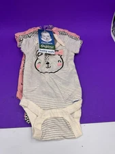 Babies Gerber Organic Cotton Onseis (3 Pack) Size 0-3 M NEW! NWT