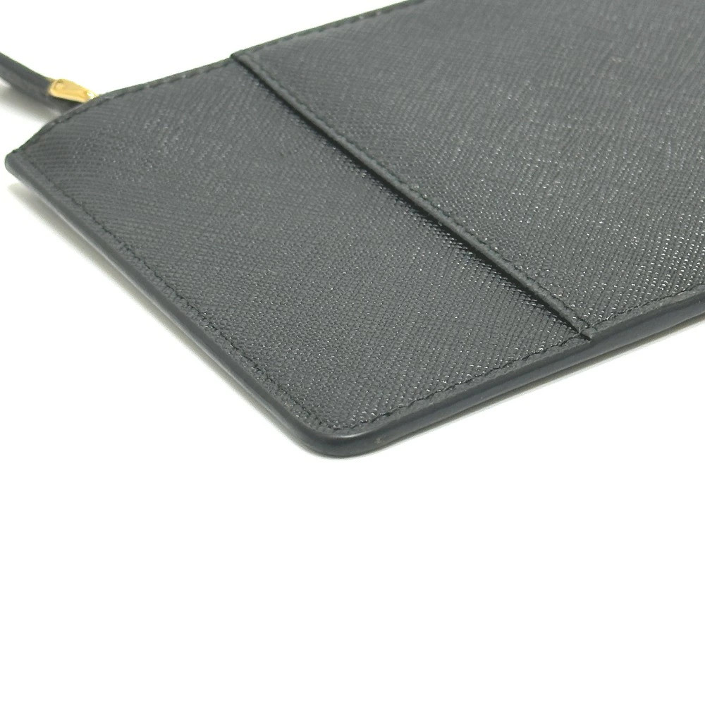 Prada Triangle Document Holder Card Case Black Sa… - image 5
