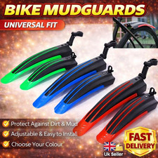2Pcs Mountain Bike Mudguards MTB Bicycle Mud Guard Tire Fender Front Rear Set UK
