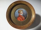 Antique 19th Century 19th Century Portrait Young Man Frostcoat Miniature Painting Painting Painting