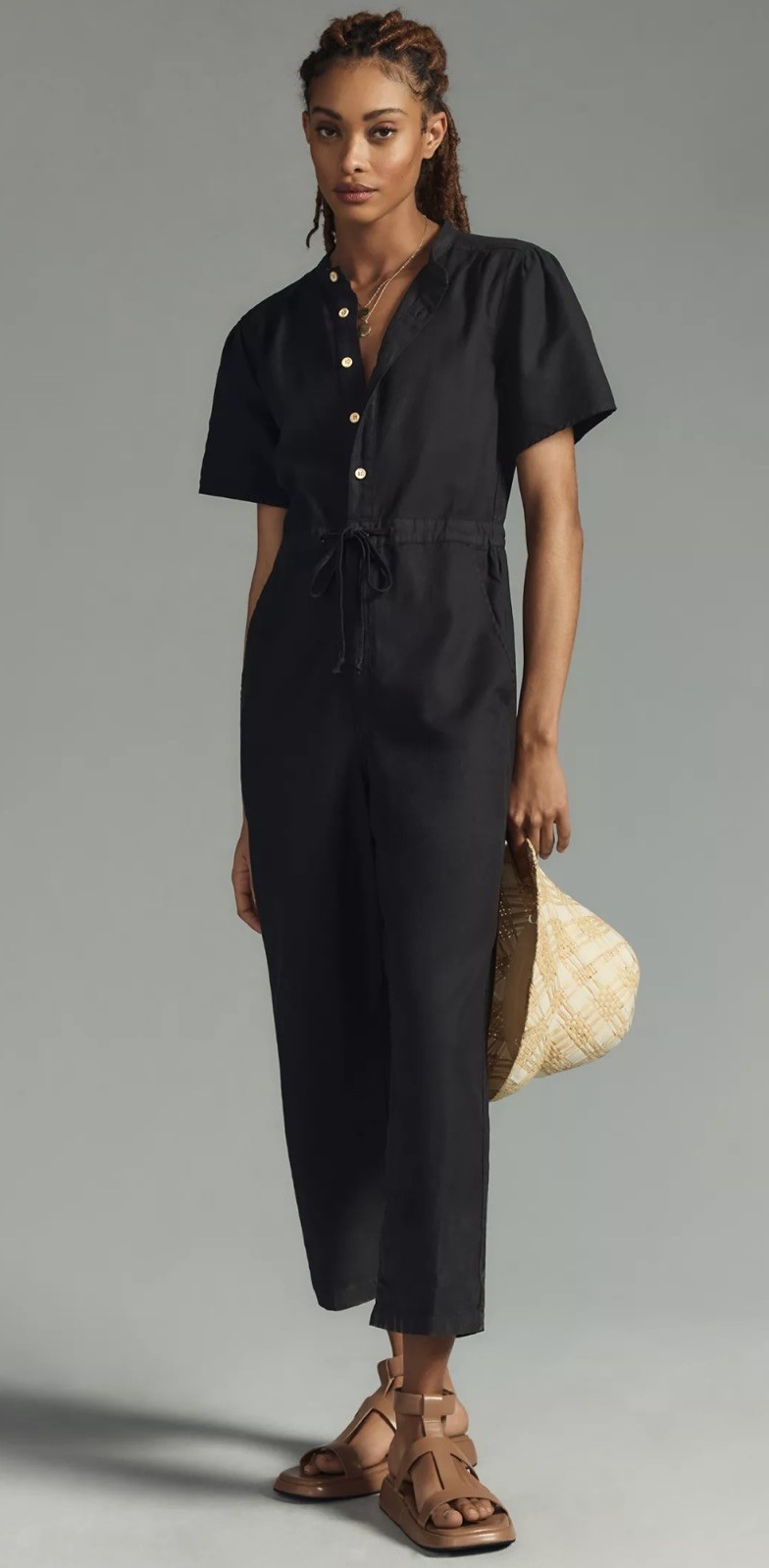 Unpublished Anthropologie Short Sleeve Jumpsuit Size Medium