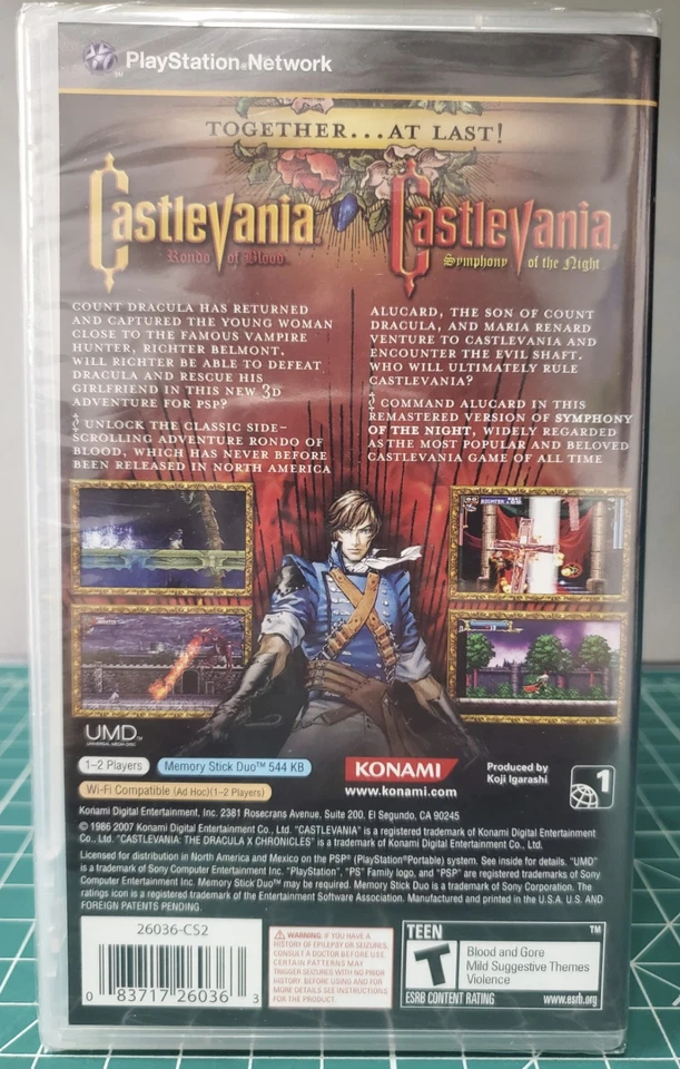 Castlevania: The Dracula X Chronicles - (Sony PSP, 2007) - Brand New -Sealed! - Image 2 of 4