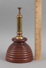 Antique Countertop Tabletop Cigar Cutter 3 Size Carved Wood Beehive Base NR