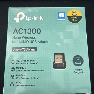 Tp-Link AC1300 Nano Wireless MU-MIMO USB Adapter Archer T3U Nano