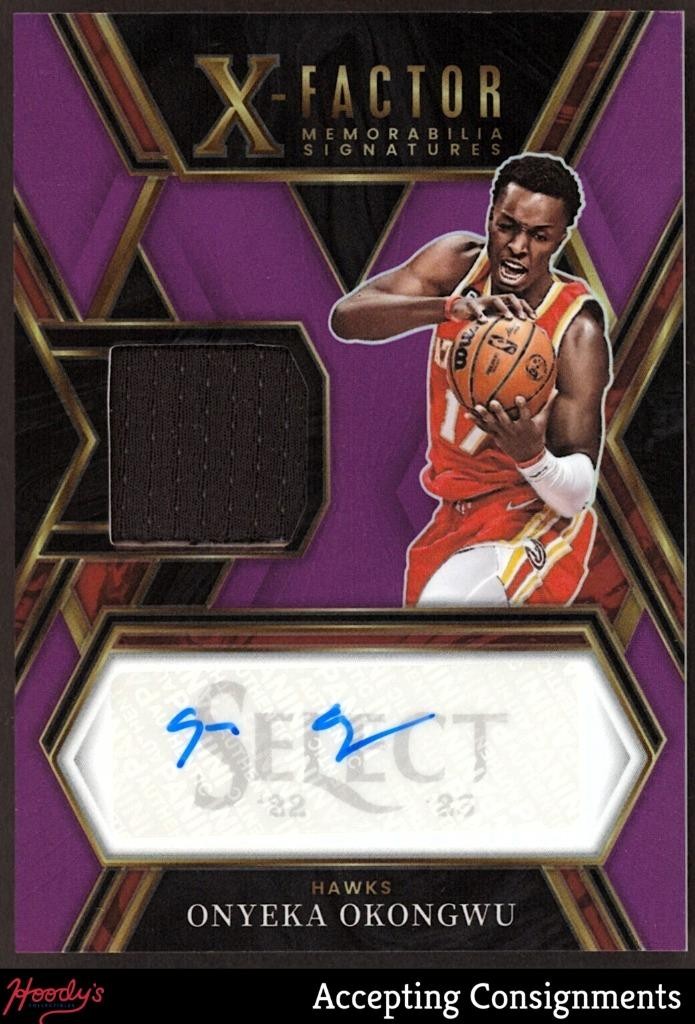 2022-23 Select X-Factor Purple #22 Onyeka Okongwu GAME USED JERSEY AUTO 57/99 view 1