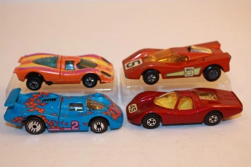 4 Vintage 1960s-1980s Matchbox / Hot Wheels Cars PORSCHE / FORD / HAIRY HUSTLER
