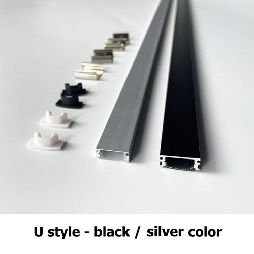 50CM/19.6" 1-20Pcs Led Aluminum Profile Channel Holder U/V/W Shape for LED Strip - Picture 3 of 18