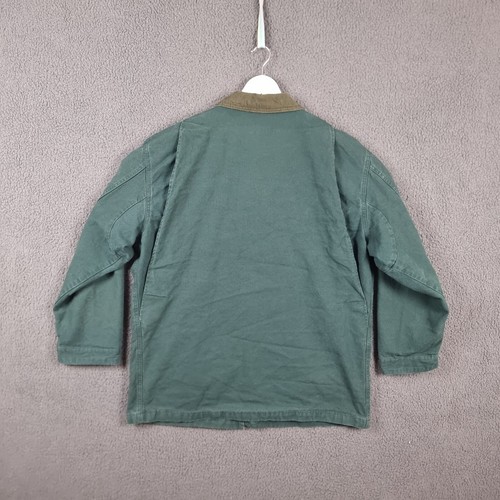 Vintage LL BEAN Jacket Mens L Large Green Barn Field Coat Canvas USA Hunting 80s - Picture 6 of 12