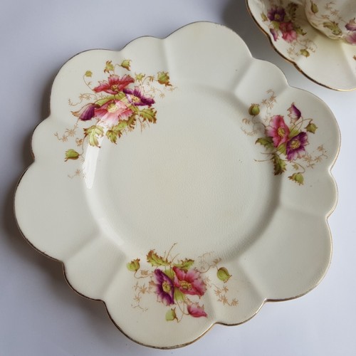 Antique Paragon Lily 1904 trio tea cup ceramic saucer cake plate no.1083 England - Picture 4 of 20
