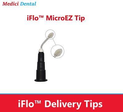 Dental Material Endo Delivery TIps  22 ga tip with fluff brush, Black Micro FX