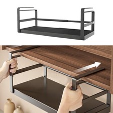Expandable Under Shelf Storage Rack Cabinet Shelf Organizer Kitchen Spice Holder