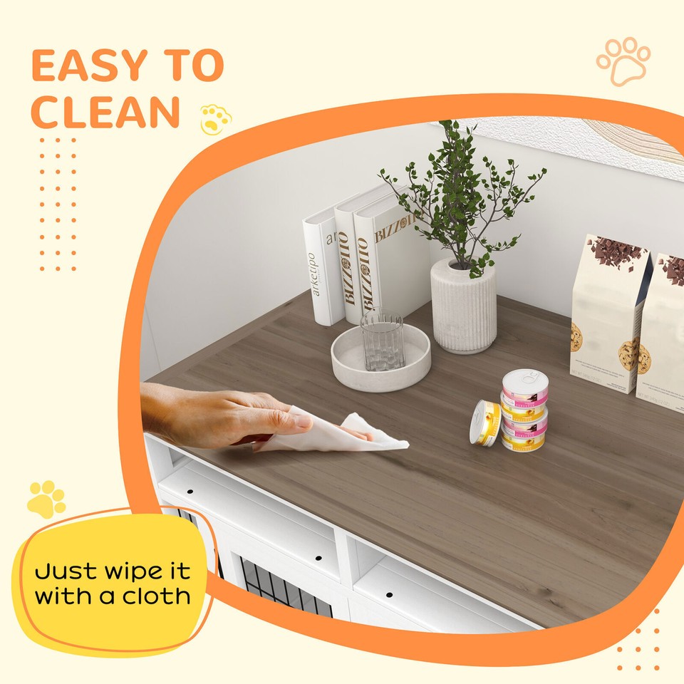 Dog Crate Furniture Side End Table w/ Storage for Small Medium Dogs eBay