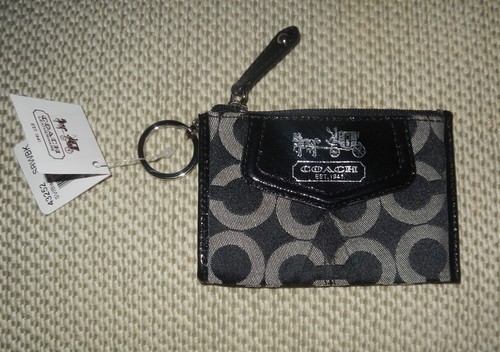 Nuovo Coach Logo Mini Slim Skinny I. D.Portachiavi Portamonete Scheda  Custodia | eBay