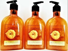 Bath Body Works SWEET CINNAMON PUMPKIN Nourishing Hand Soap, 8 fl oz, NEW x 3
