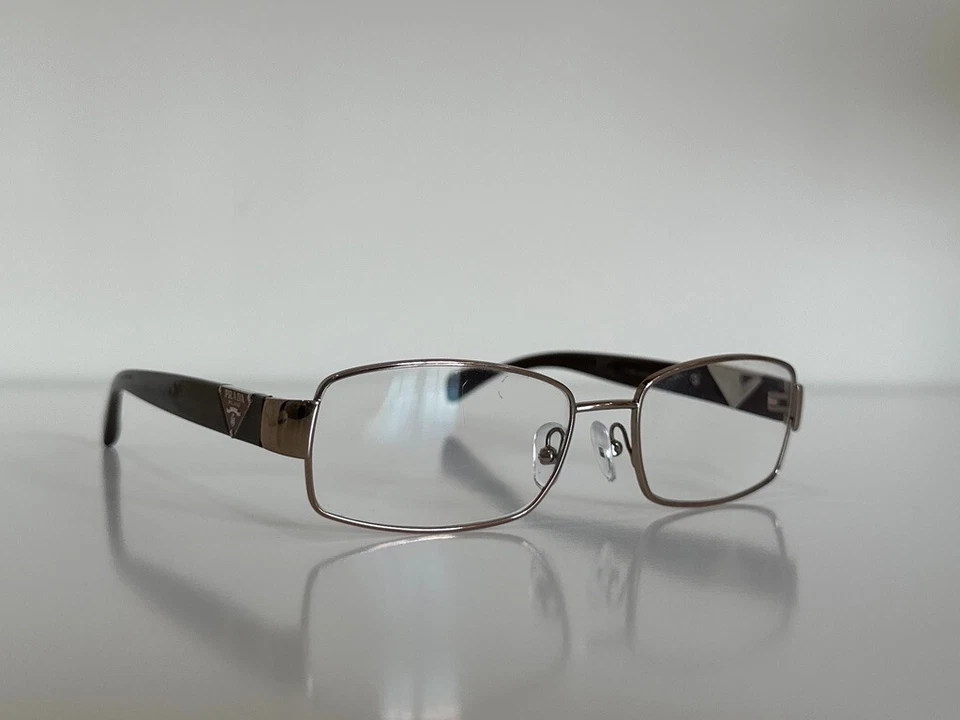 Prada VPR 56N 4AC-1O1 方形青铜棕色眼镜光学镜框 51-16-135 — 第 3/4 张图片