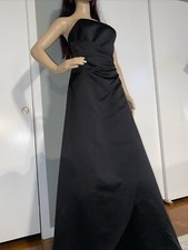Davids Bridal Women’s Black Taffeta Cocktail Party Prom Dress Size X-Small