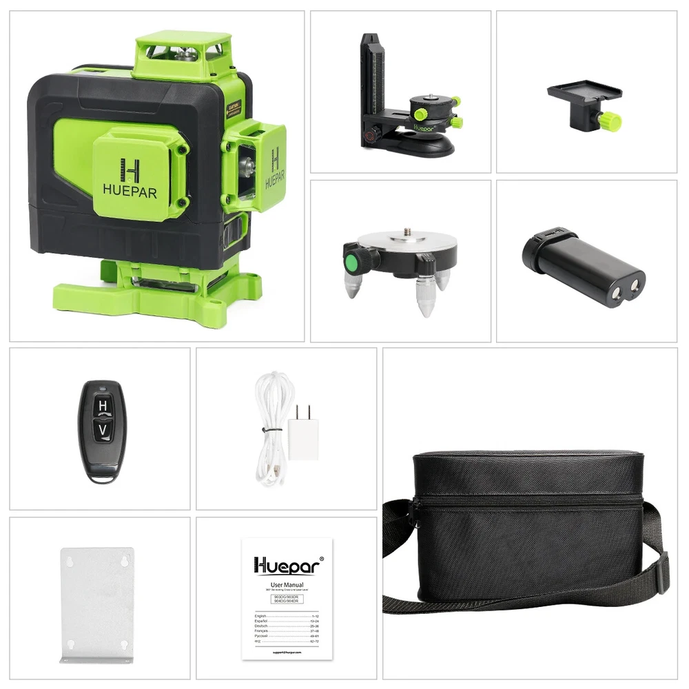 Laser Level Vertical and Horizontal Self-leveling Remote control &Li-ion battery