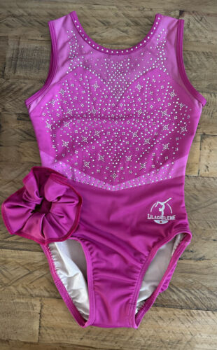 Barbie Pink Fizz Girls Gymnastics leotard with Crystals - Picture 1 of 2
