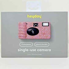 Heyday Neon Smiley One-Time-Use Camera, 17 Color Photos, Glows In The Dark