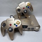Nintendo 64 N64 Gold Console TOYS R US USA VERSION W 2 Controllers OEM Authentic