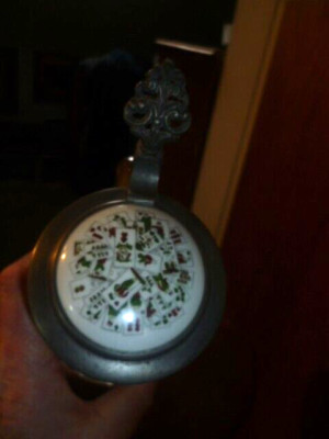 Skat sheet brotherhood jug or from a student group! circa 1880-1900