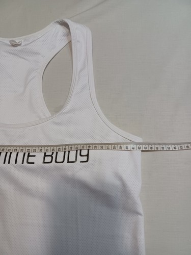 FEMME BODY Label Women White Activewear Running Sleeveless Gym Top Size L - Picture 5 of 6