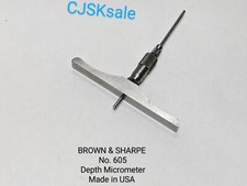BROWN & SHARPE No. 605 Depth Micrometer Made In USA (USED).