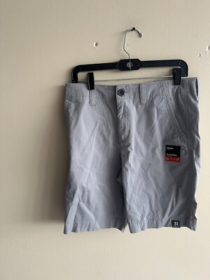 Urban Pipeline SuperFlex Chino Short Men 31 Gray Flat Front Slash Pocket SZ N130