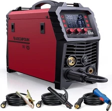 MIG Welder, 200Amp 6 in 1 Gas MIG/Gasless Flux Core MIG/Stick/Lift TIG/Spot weld