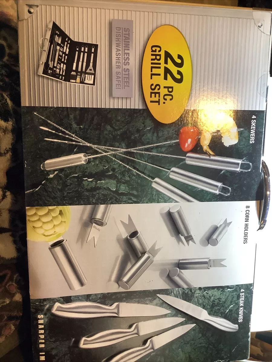 22 pc Sharper Image Grill Tools Gift Set Sealed unused 4 