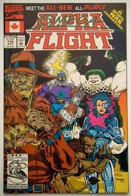 Alpha Flight #110 (July 92') F+ VF- (7.0) Intro New Omega Flight ...