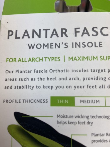 Suela de soporte de banda plantar plantilla hembra 5-11 un par. Nuevo en caja - Imagen 9 de 9