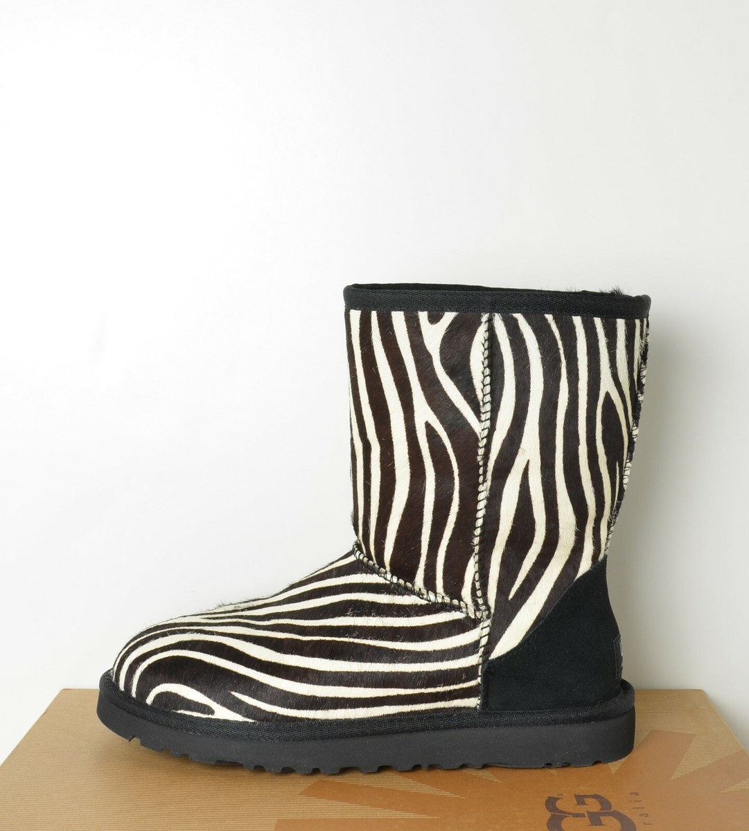 UGG Australia Women's Classic Short Boots Exotic Print Zebra