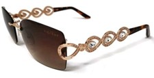 NOS Caviar M4864 Sunglasses - Frameless Gold Brown Fade Lens