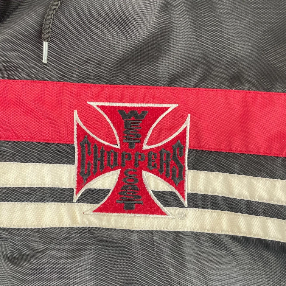 Куртка мужская West Coast Choppers большая Jesse James на молнии капюшон шерпа с подкладкой Y2K - Изображение 4 из 4