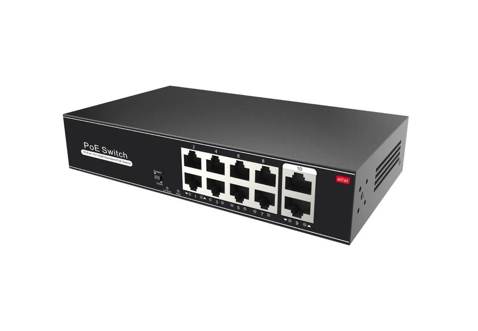 8 Port PoE Switch With 2 Uplink 120W Extend to 250Meter Unmanaged 803.af/at - Image 2 of 4