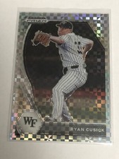 RYAN CUSICK OAKLAND ATHLETICS A’S 2021 PRIZM DRAFT CHECKERBOARD #26/35