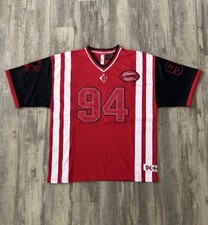 Vintage Y2K Clench World Bowl Championship Football Jersey Sz L HIP HOP RAP 2000