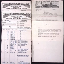 1922 Sears Roebuck & Co Philadelphia PA  Millwork Order & Letterhead LOT
