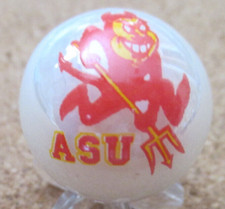 ASU Arizona State University Logo on a Pearl Jabo Marble 57 .995" 25.27mm